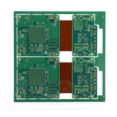 Un bon prix. PCB bleu rigide et flexible avec un rayon de courbure minimum de 0,5 mm et une taille de forage minimale de 0,0078 × 0,2 mm en ligne